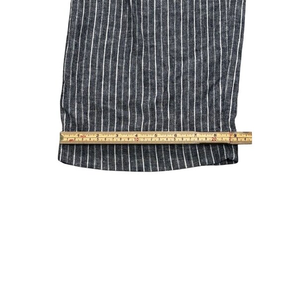 Striped Linen Blend Wide-Leg Pants By Laundry By Shelli Segal Size 12 - Picture 10 of 10